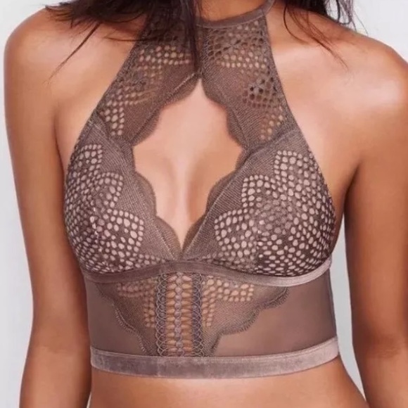Victoria's Secret Other - Victoria’s Secret lace mesh high neck keyhole bra Victoria's Secret Other - Victoria’s Secret lace mesh high neck keyhole bra